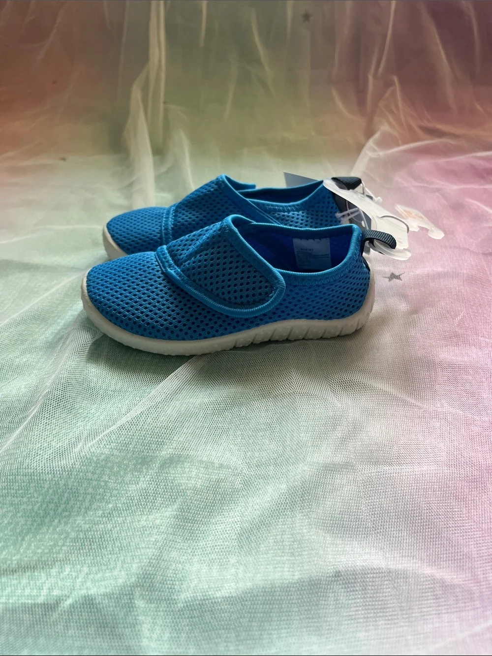 Cat & Jack Teal Mesh Hook-and-Loop Water Shoes